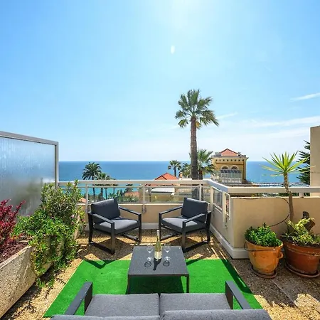 شقة Lhorizon - Vue - Terrasse - Parking - Wifi مينتون